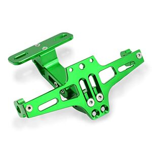 MZ-STORE Universel CNC Aluminium Arrière Supports de Plaque D'immatriculation pour Z1000SX Z1000 Z900 Z800 Z750 Z750S Z650 Z300 Z250(Vert) - Publicité