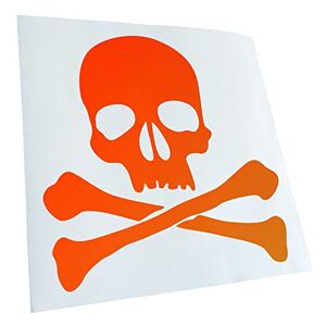 Kiwistar Autocollant Tête de Mort Symbole de Mort Signe de Pirate Orange Fluo G10 pour Voitures, vélos, véhicules, Motos, cyclomoteurs, Tuning, vitres arrière - Publicité