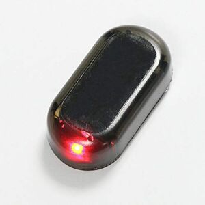 Riloer Lumière LED d'alarme de voiture , voyant d'avertissement stroboscopique antivol universel, voyant de sécurité d'avertissement simulé d'énergie solaire, rouge - Publicité