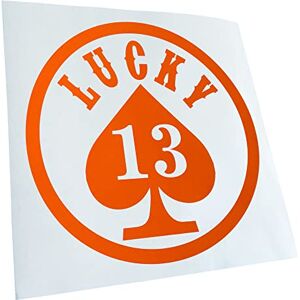 Kiwistar Autocollant JDM « Lucky 13 » x 10 cm Orange G10 pour Voitures, vélos, véhicules, Motos, cyclomoteurs, Tuning, vitres arrière - Publicité