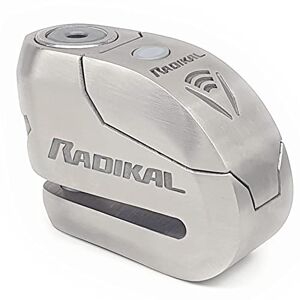 RADIKAL RK10 Antivol Moto Homologué SRA Bloque Disque Alarme Sécurité  Premium, Acier Hi-Tech, Double Verrouillage, Système d'Alarme Haut de Gamme  avec