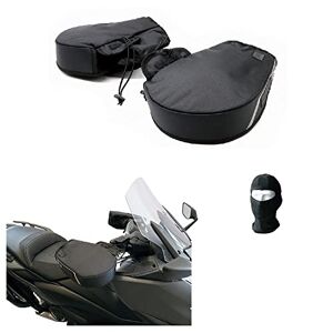 MOTO SPORT MONDO Compatible avec Yamaha X-Max 125 AB Couvre-mains protège-mains rembourré OJ en polyester universel pour moto, scooter, noir, montage rapide - Publicité