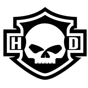 SUPER FABRIQUE Stickers pour Casque rétro réfléchissant Harley Davidson crâne - Publicité