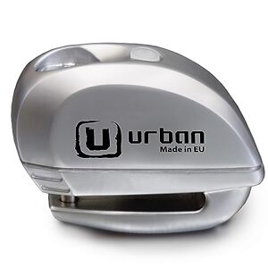urban UR22 Antivol Bloque Disque avec Alarme + Avertissement 120dBA, 6 mm, fabriqué dans l'UE, Universel pour Vélo, Moto, Scooter, Acier INOX, métallique - Publicité