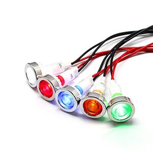SEIWEI 1 clignotant LED 12 V DC / 125 V AC / 230 V AC / 400 V AC / 10 mm AC / 10 mm Indicateur lumineux étanche (rouge/jaune/vert) - Publicité