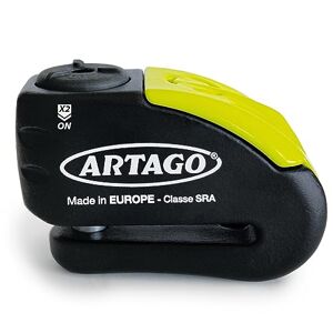 Artago 30X10 Antivol Moto Haut de Gamme, Bloque-Disque Homologué SRA, Warning Pre-Alarme 120 DB, Double Fermature ø10, Serrure Art+ - Publicité