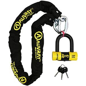 AUVRAY ANTIVOL A CHAINE  X.LOCK 1.20M AVEC LASSO MAILLON DIAM 12 mm AVEC U XTREM MINI 52 x 65 mm (DIAM 16 mm) (U CLASSE SRA) - Publicité