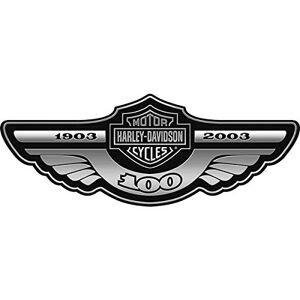 SUPER FABRIQUE Stickers rétro réfléchissant pour Casque de Moto Harley Davidson centenaire - Publicité