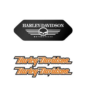 SUPER FABRIQUE Stickers rétro réfléchissant pour Casque de Moto Hommage à Harley Davidson Pack pour Casque shoei (3 Stickers) - Publicité