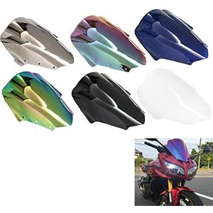 JaneShop Pare-Brise de Pare-Brise de déflecteurs de Vent de Double Bulle de Moto pour Yamaha FZ1 FZS1000 Fazer 2006-2011 (Chrome) - Publicité