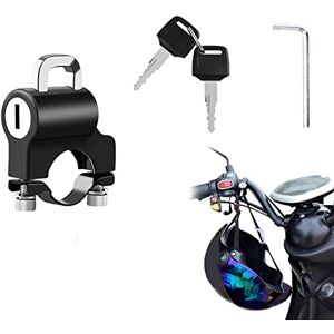 Helweet Antivol Casque Moto, Serrure de Casque de Moto, Verrouillage du Casque, Verrou de Casque Antivol, Antivol de Casque Universel avec Clés, pour Tube de Guidon de 22 à 28 mm, Moto, Vélo ou Scooter - Publicité