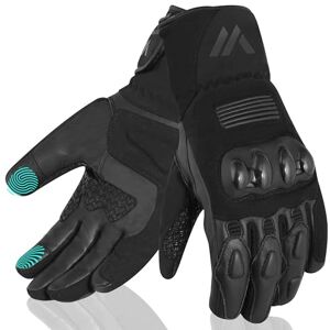 WESTWOOD FOX Gants de Moto pour Hommes et Femmes. Gants de Moto en Cuir imperméable et Thermique à écran Tactile pour BMX ATV MTB Racing et Les activités de Plein air. (Noir, XL) - Publicité