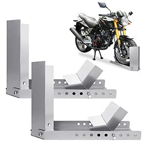 Aufun Lot de 2 Supports de Chargement pour Moto à Bascule pour Roue Avant et remorque - Publicité