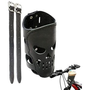 OKUYAN Porte-gobelet pour Moto Porte-gobelet Universel ATV Skull avec Ceintures   Récipient de Bouilloire à Eau de Scooter pour Guidon, Support de Tasse de Voyage pour Pare-Chocs de Moto - Publicité