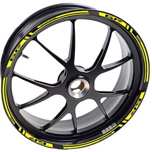 Motock Liserets pour Jantes ZX6 Moto 636 ZX R Ninja ZX 2 Jante de Roue Ruban de Roue Autocollants en Vinyle (Jaune) - Publicité