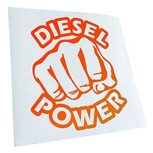 Kiwistar Autocollant Diesel, 10 x 12 cm Orange Fluo G10 pour Voitures, vélos, véhicules, Motos, cyclomoteurs, Tuning, vitres arrière - Publicité
