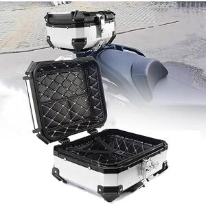 SEJAS Coffre De Moto, Top Case en Aluminium Design Étanche, Top Case Moto, 28L 36L 45L 55L 65L 80L 100L Valise Topcase pour Rangement Casques (Color : Argent, Size : 65L) - Publicité