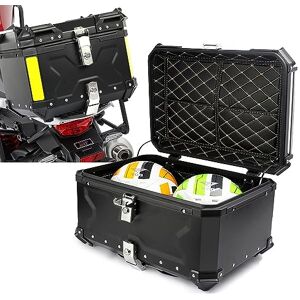 SEJAS Top Case Moto Aluminium Coffres De Moto pour Casques 45L 55L 65L 80L 100L Topcase avec Serrure De Sécurité,Étanche Valise Moto (Color : Noir, Size : 100L) - Publicité