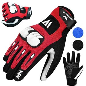 WESTWOOD FOX Gants de Moto pour Hommes et Femmes, Respirants, écran Tactile, Coussinets de Paume pour BMX, Cyclisme, ATV, Course de VTT, Course sur Route, Escalade (Rouge, M) - Publicité