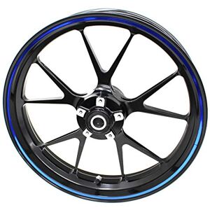 Finest Folia Autocollant pour jantes de voitures et motos 16" 17" 18" 19" Avec outil de montage Largeur 7 mm Bleu chromé - Publicité