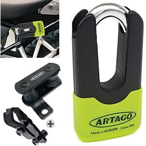 Artago 69X1 Pack Antivol Disque Haute Sécurité + Support pour BMW (R1250GS, R1200GS, F850GS, F800GS, F750GS, F700GS, G310GS, F900XR), Homologué SRA, Sold Secure Gold, ART4 - Publicité