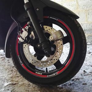 LABELBIKE Set Bandes Autocollant pour Roues Compatible pour Yamaha X Max Scooter Xmax 125-250 Rouge - Publicité