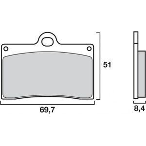 Plaquettes de Frein Brembo - Organique - 07BB1507