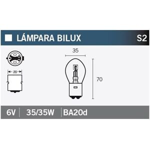 Ampoule Vicma S2 BA20D Bilux 12V 45/40W - Pièces Electrique sur La Bécanerie