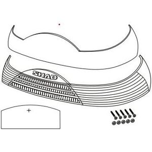 Catadioptre + autocollant Shad pour top case SH46