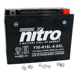 Batterie NITRO N50N8L-A 12v 20 Ah GEL sans entretien pret l'emploi