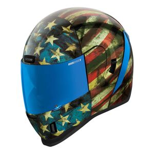 Casque integral Icon Airform Old Glory- L bleu L female