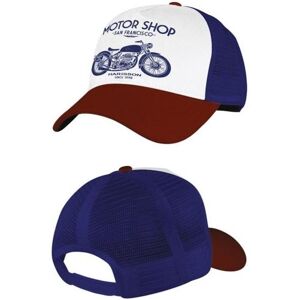 Casquette Harisson Motor Shop rouge/bleu/blanc - Publicité