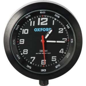 Horloge Oxford Anaclock noir inox étanche avec support - Publicité