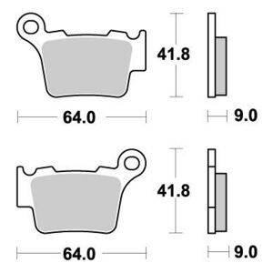 Plaquettes de Frein Moto Master - metal fritte - 94421 - GAS GAS MC