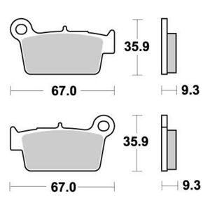 Plaquettes de Frein Moto Master - metal fritte - 94521 - Fantic 125