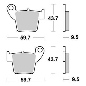 Plaquettes de Frein Moto Master - metal fritte - 94321 - Honda CRF 2