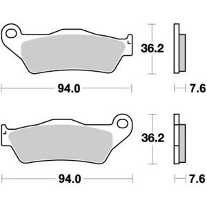 Plaquettes de Frein Moto Master - metal fritte - 93021 - GAS GAS MC