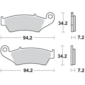 Plaquettes de Frein Moto Master - metal fritte - 93412 - Honda CRF 2