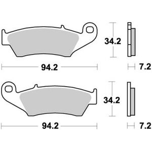 Plaquettes de Frein Moto Master - metal fritte - 93421 - Honda CRF 2