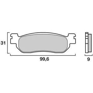 Plaquettes de Frein Brembo Scooter XS - metal fritte - 07043XS