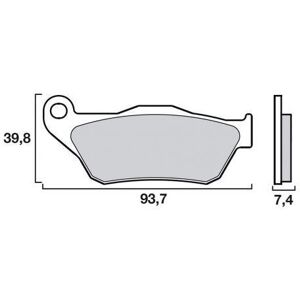 Plaquettes de Frein Brembo Scooter XS - metal fritte - 07065XS