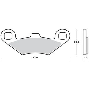 Plaquettes de Frein Brembo Scooter XS - metal fritte - 07104XS