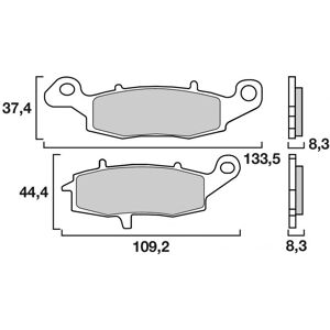 Plaquettes de Frein Brembo Road SA - metal fritte - 07KA18SA