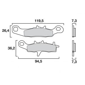 Plaquettes de Frein Brembo Off-Road SD - metal fritte - 07KA22SD