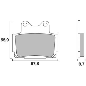 Plaquettes de Frein Brembo Road SP - metal fritte - 07YA12SP