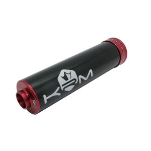 KRM Silencieux d’échappement alu adaptable KRM noir/rouge