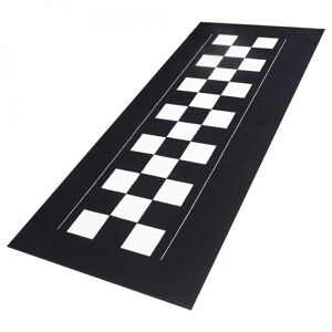 BikeTek Tapis de garage BikeTek Serie 4 Damier noir/blanc 190x80cm