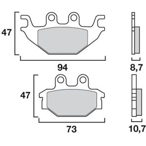 Plaquettes de Frein Brembo - Organique - 07GR5209