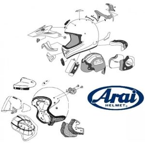 Plaques pivot ARAI Super AdSis J (LRS) Command White pour casque Rebel - Publicité