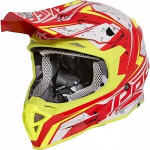 Casque Cross Premier Exige QX2 Deco Jaune Fluo Rouge - Publicité